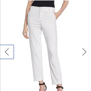 Alice + Olivia White Cropped Pants